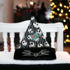 Disney Nightmare Before Christmas Jack Skellington Black Hat Pom Pom NEW
